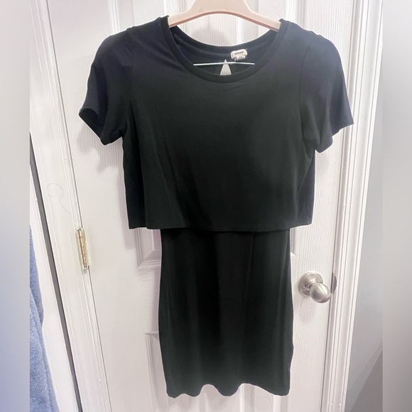 Garage Black T Shirt dress with open back small - Picture 7 of 8